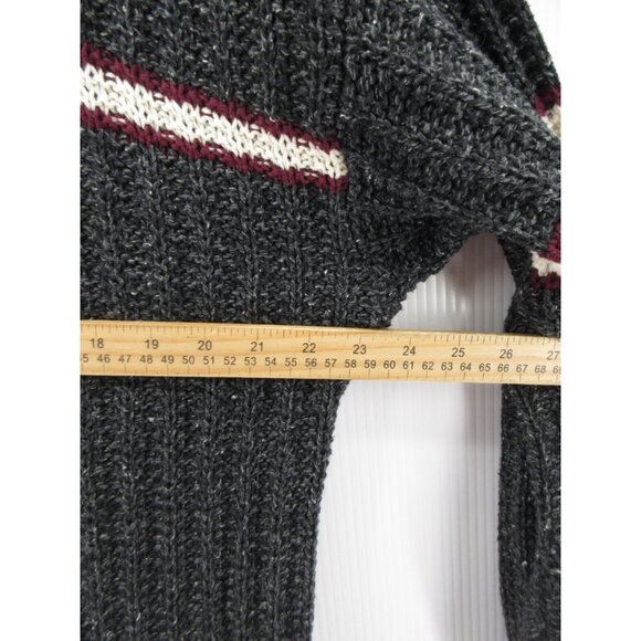 VINTAGE Eddie Bauer Sweater XL Pullover Striped Chunky Knit Grandpa 90s - Picture 5 of 11